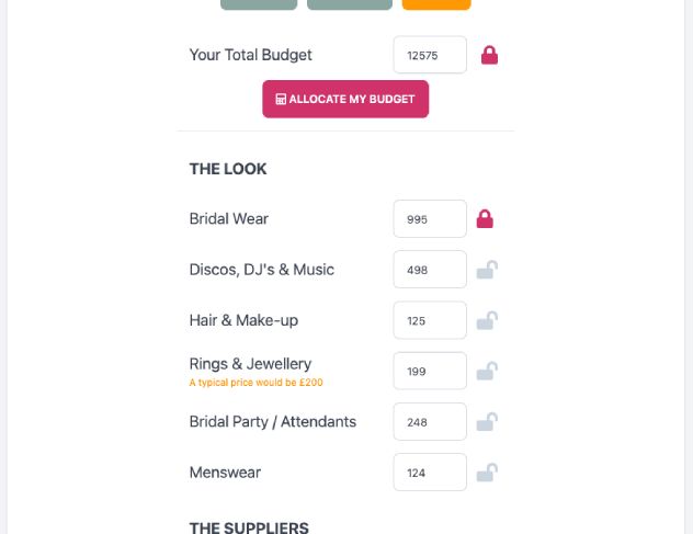 Start planning your wedding budget