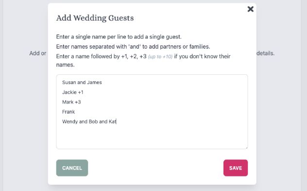 Manage your guest list