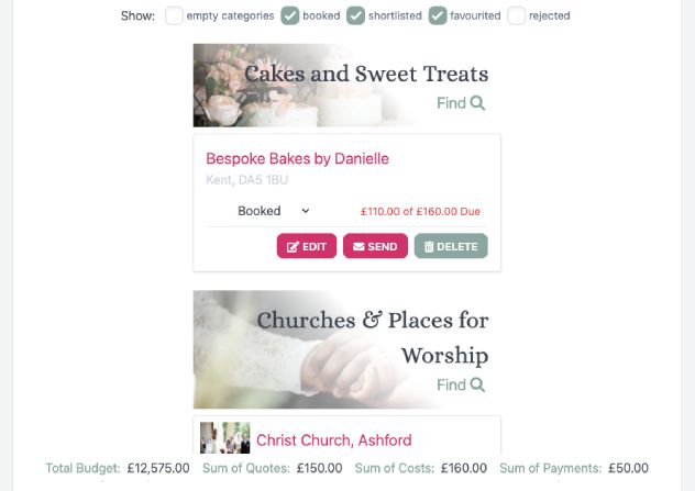 Set up your wedding planner now